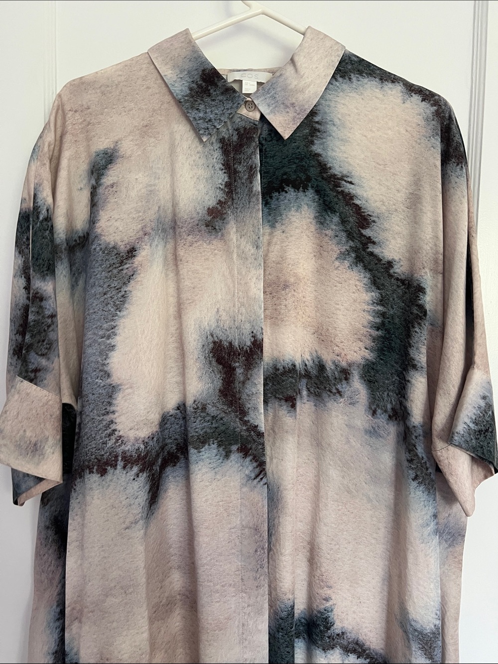 COS tye dye maxi shirt dress